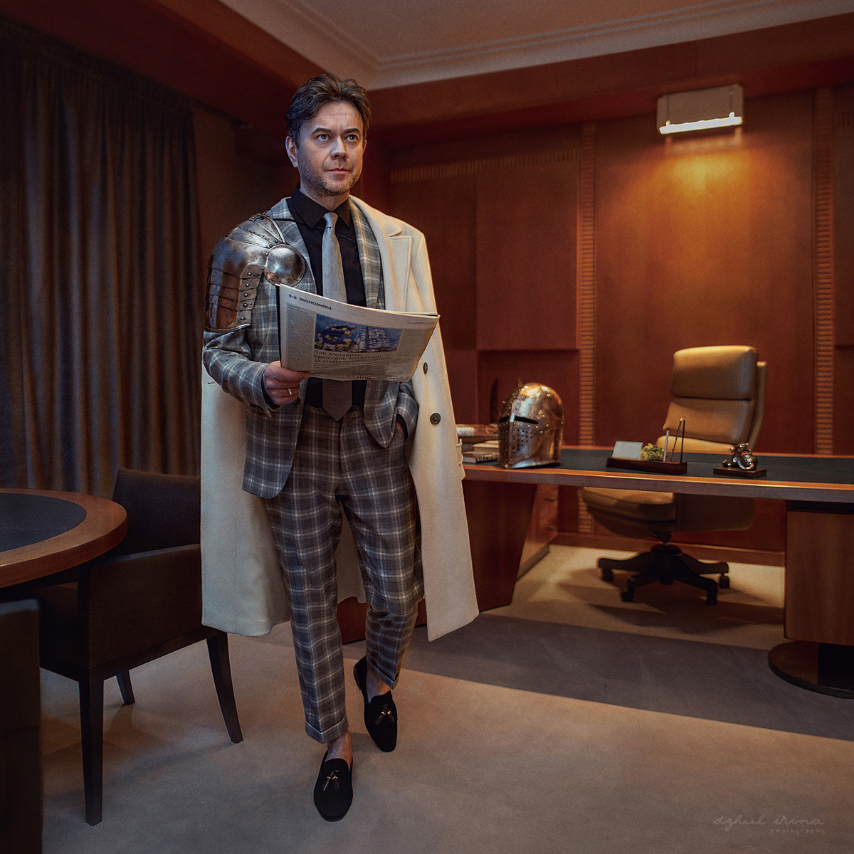 Photo project “Caballero” for NATALI magazine with celebrity. Art photographer in Amsterdam, the Netherlands Irina Dzhul