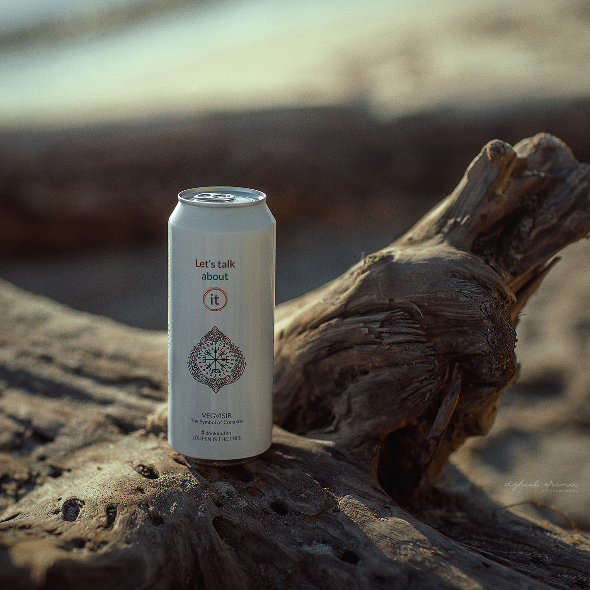 Shooting for the brand. Vikings drink LUUFEN. Symbol Compass. Art photographer in Amsterdam, the Netherlands Irina Dzhul