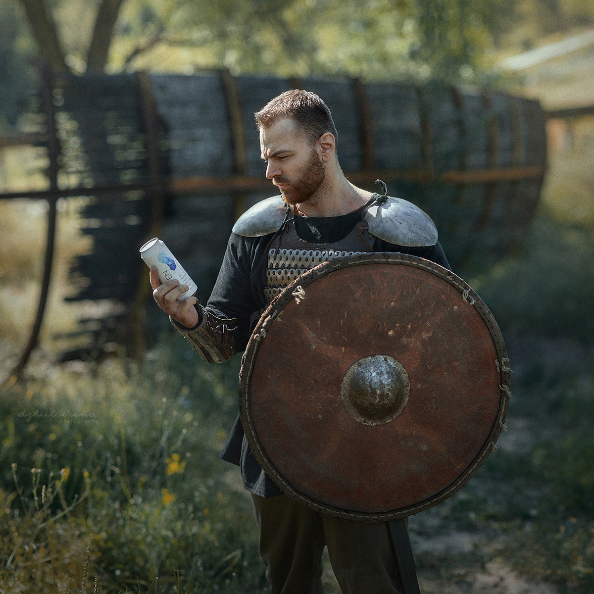 Shooting for the brand. Vikings drink LUUFEN. Symbol Ship. Art photographer in Amsterdam, the Netherlands Irina Dzhul