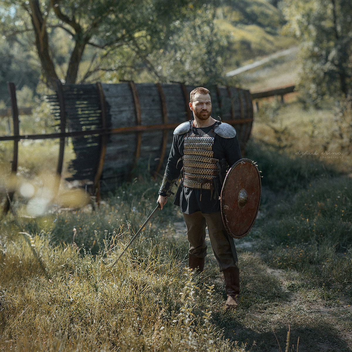 Shooting for the brand. Vikings drink LUUFEN. Symbol Ship. Art photographer in Amsterdam, the Netherlands Irina Dzhul