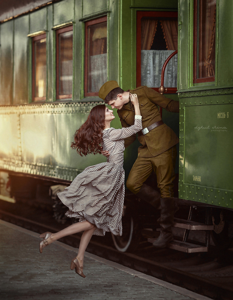 Vintage LOVE STORY photoshoot. Art photographer in Amsterdam, the Netherlands Irina Dzhul