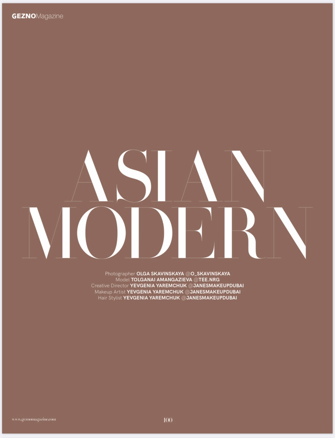 Genzo magazine Asian modern. Фешн, имиджевый и предметный фотограф в Украине и ОАЭ
