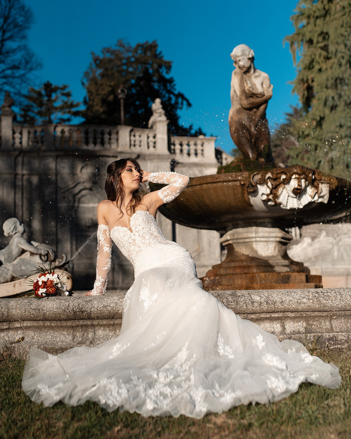 Olivelli Park Elopement on Lake Como. Fotografo matrimonio Lago di Como Ferrari Media Production