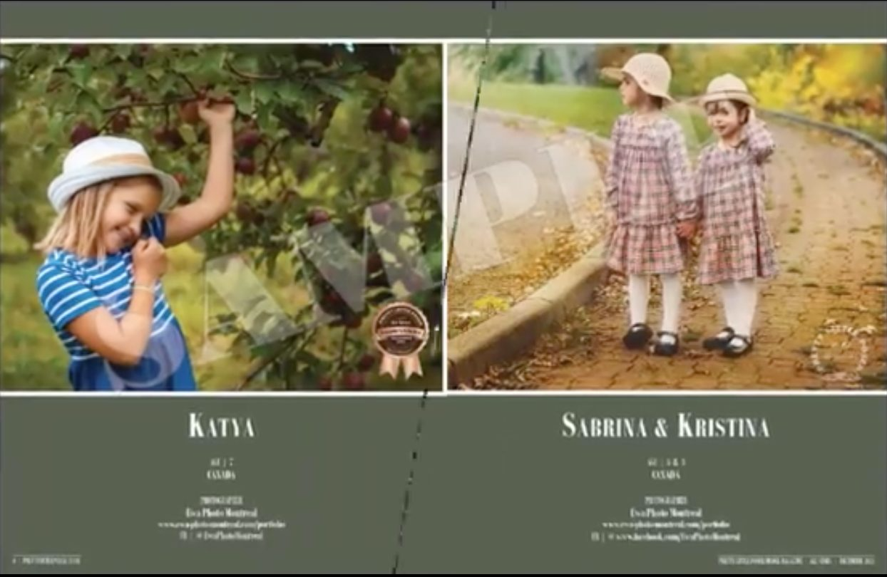 Sur les pages des magazines. Семейный и детский фотограф в Монреале Ewa Molchanovskaya