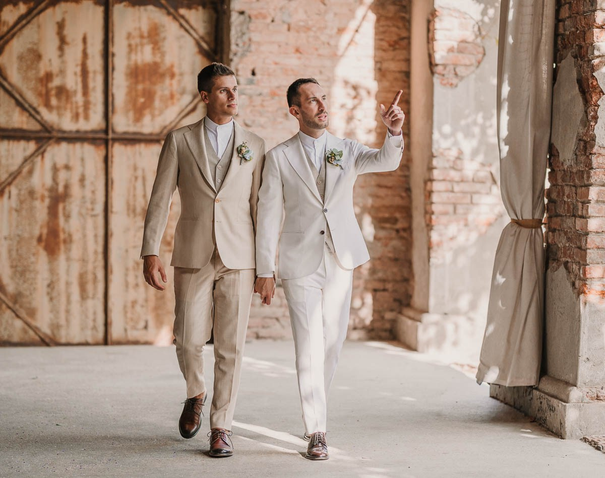 Francesco e Leonardo matrimonio presso la tenuta Le Risare Italia. Lorenzo Mazzega Wedding | Fotografo Matrimonio Milano | Reportage