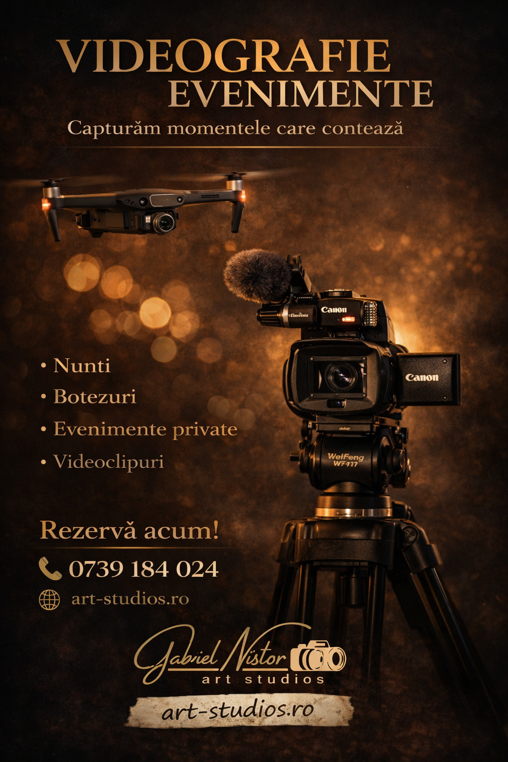 Identitate vizuală & Branding. Gabriel Nistor Art-Studios - Fotograf / Videograf Iasi