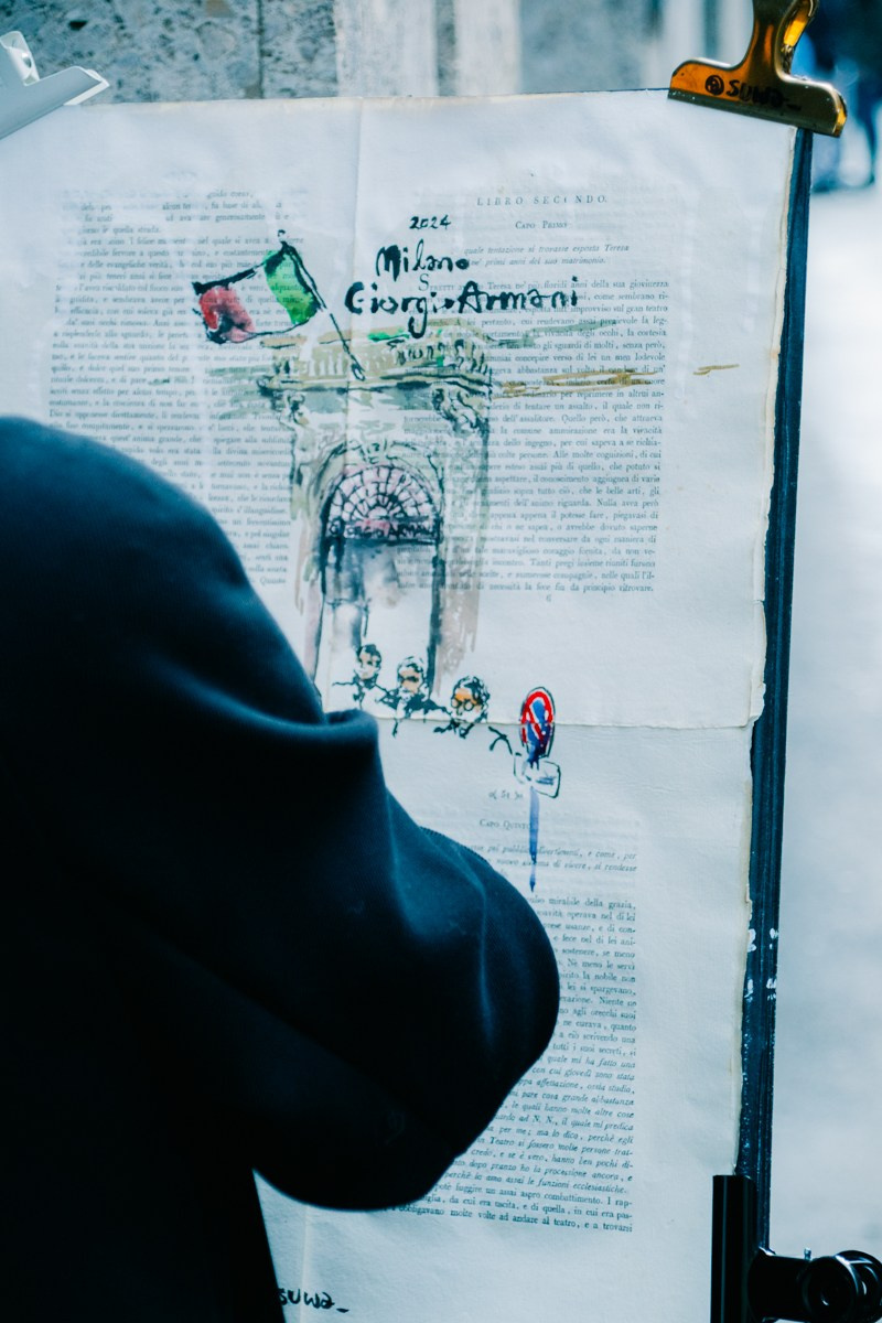 Street style in Milan. Milano Fashion Week