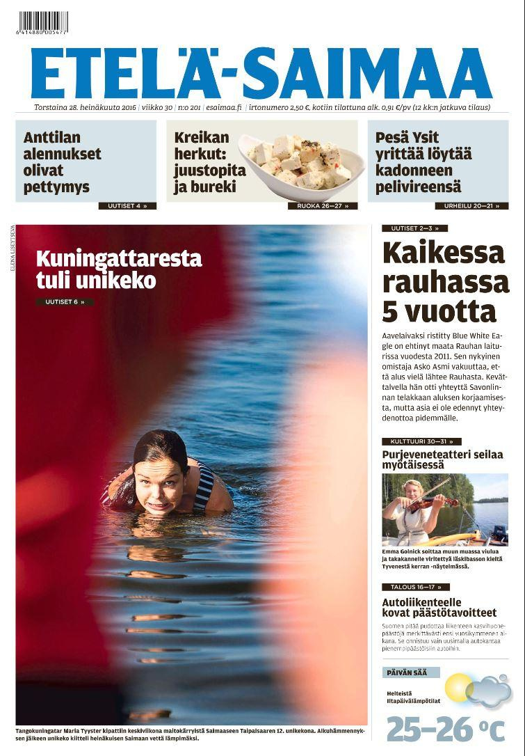 For newspaper. Valokuvaaja Lahti, Helsinki Elena Salonen