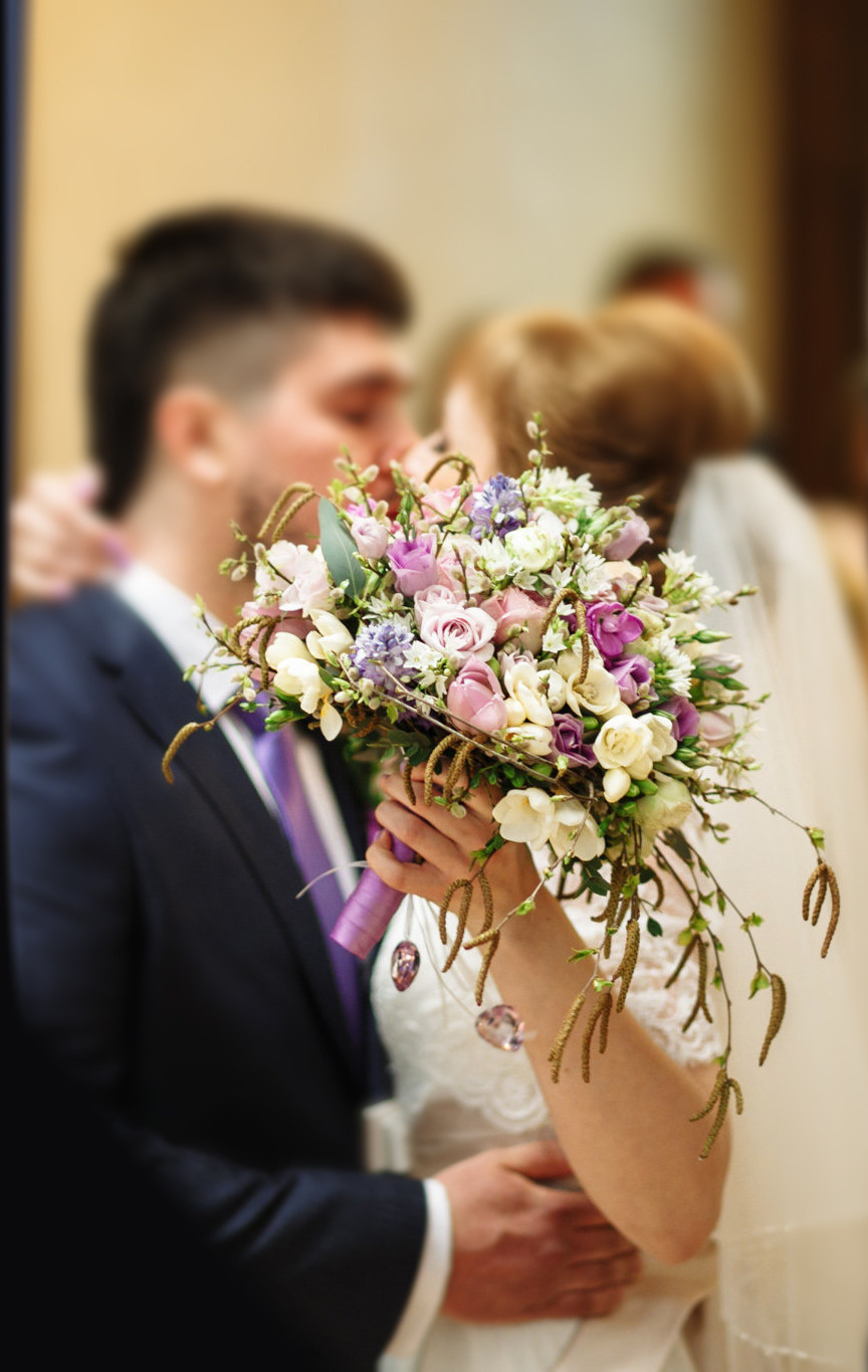 Līgavas pušķis violeta toņos. Event design, decoration, floristry, gift, Irina Novika, Riga, Latvia