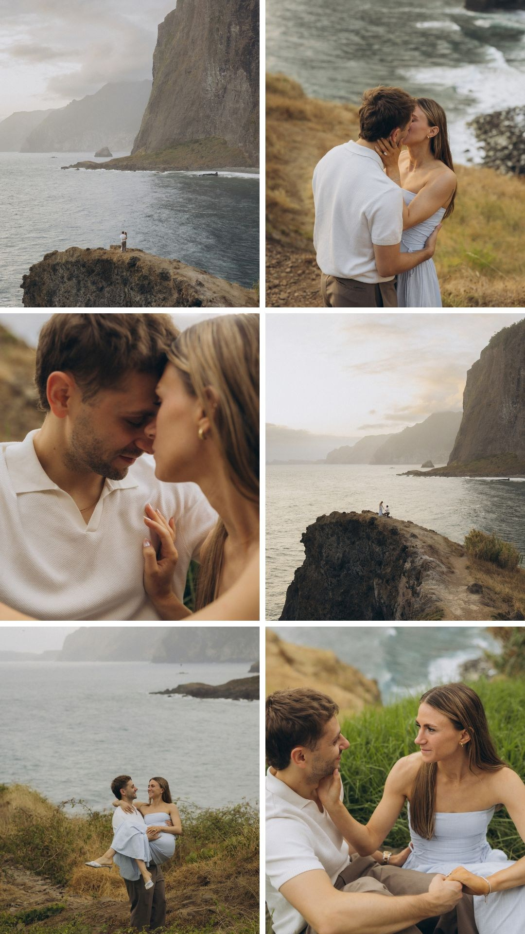 Cinematic proposal photography collage at Miradouro do Guindaste, Madeira.