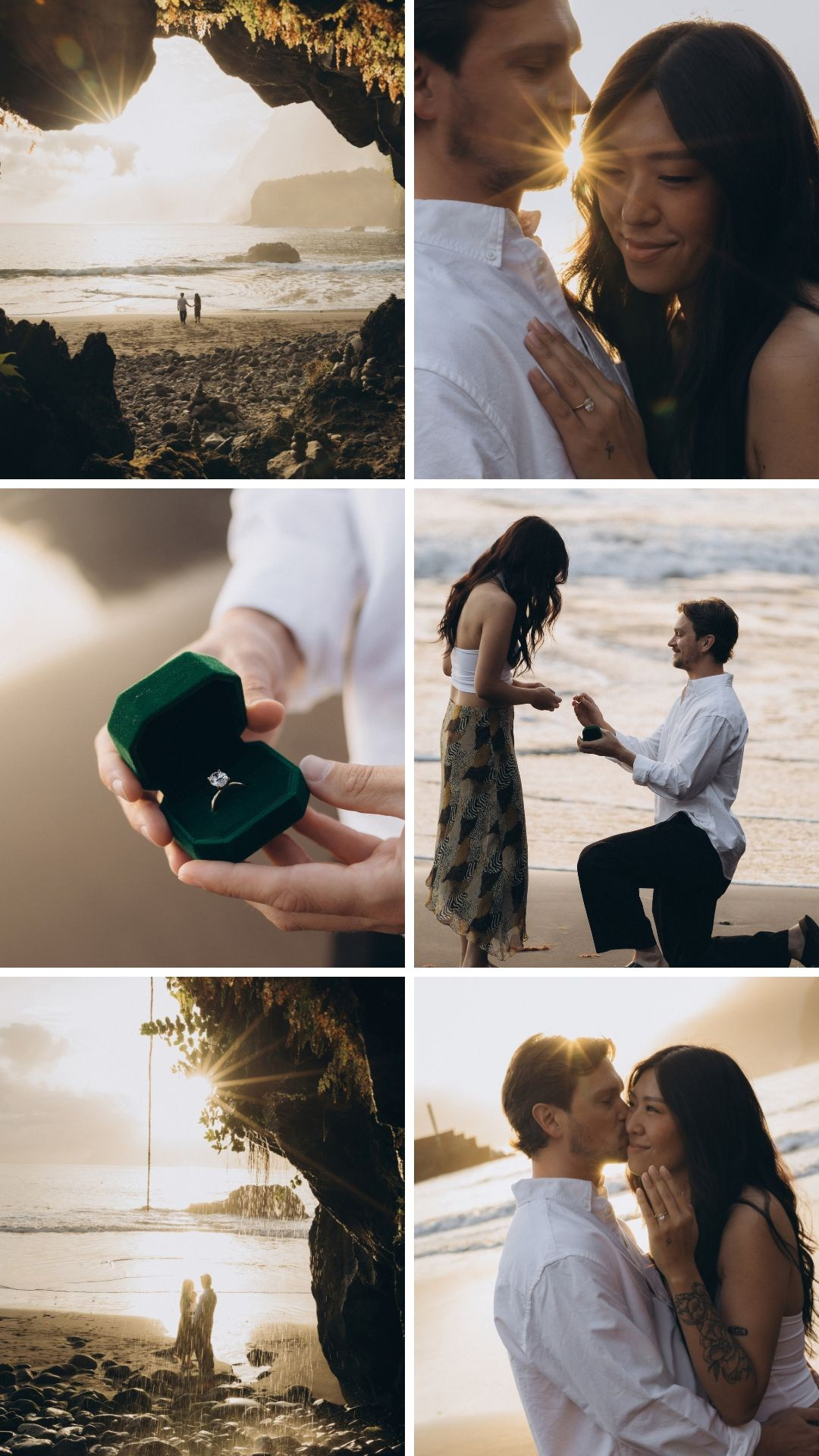 Cinematic moments from a romantic sunrise proposal in Seixal, Madeira.
