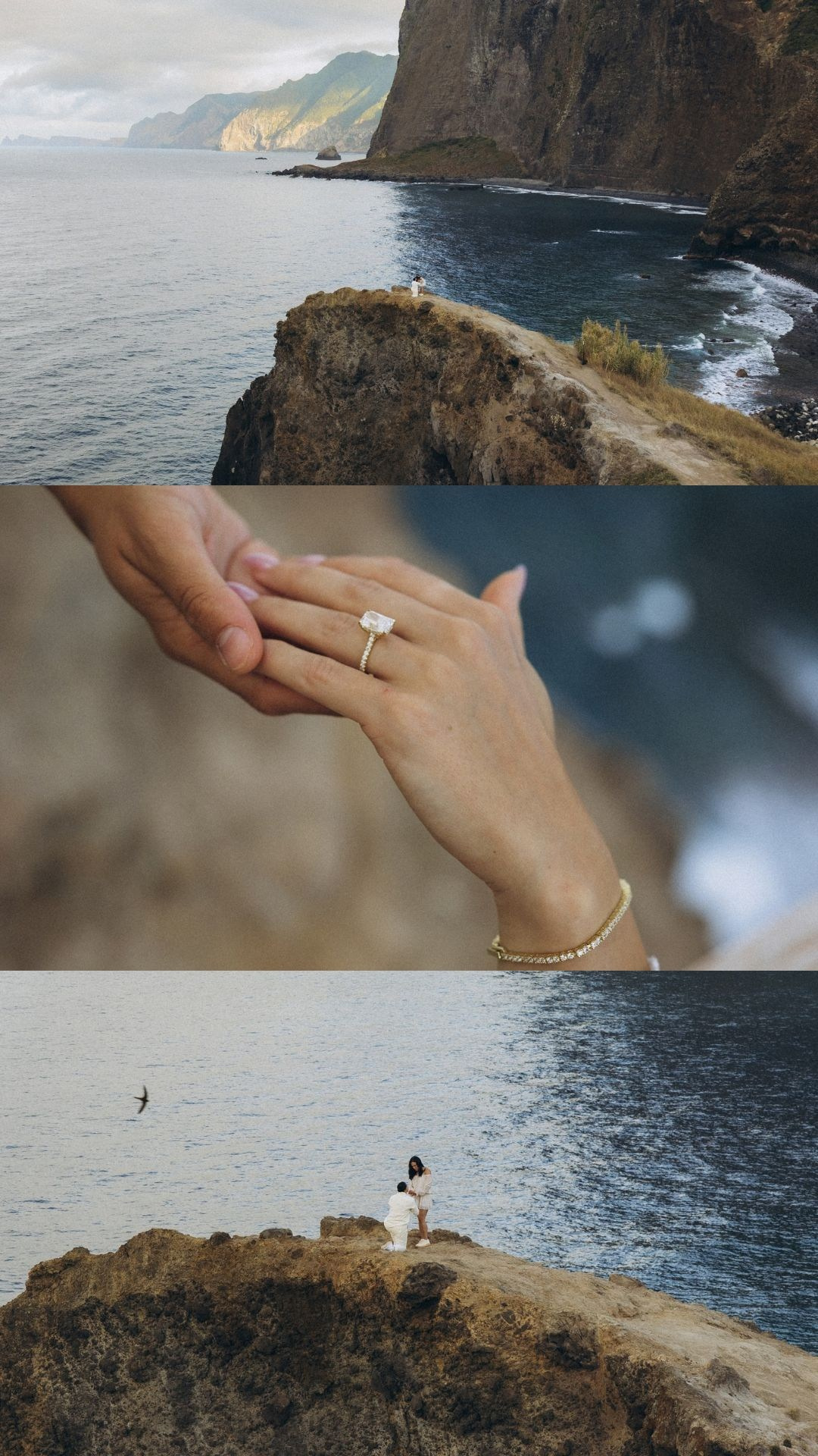 Secret proposal collage at Miradouro do Guindaste, Madeira.