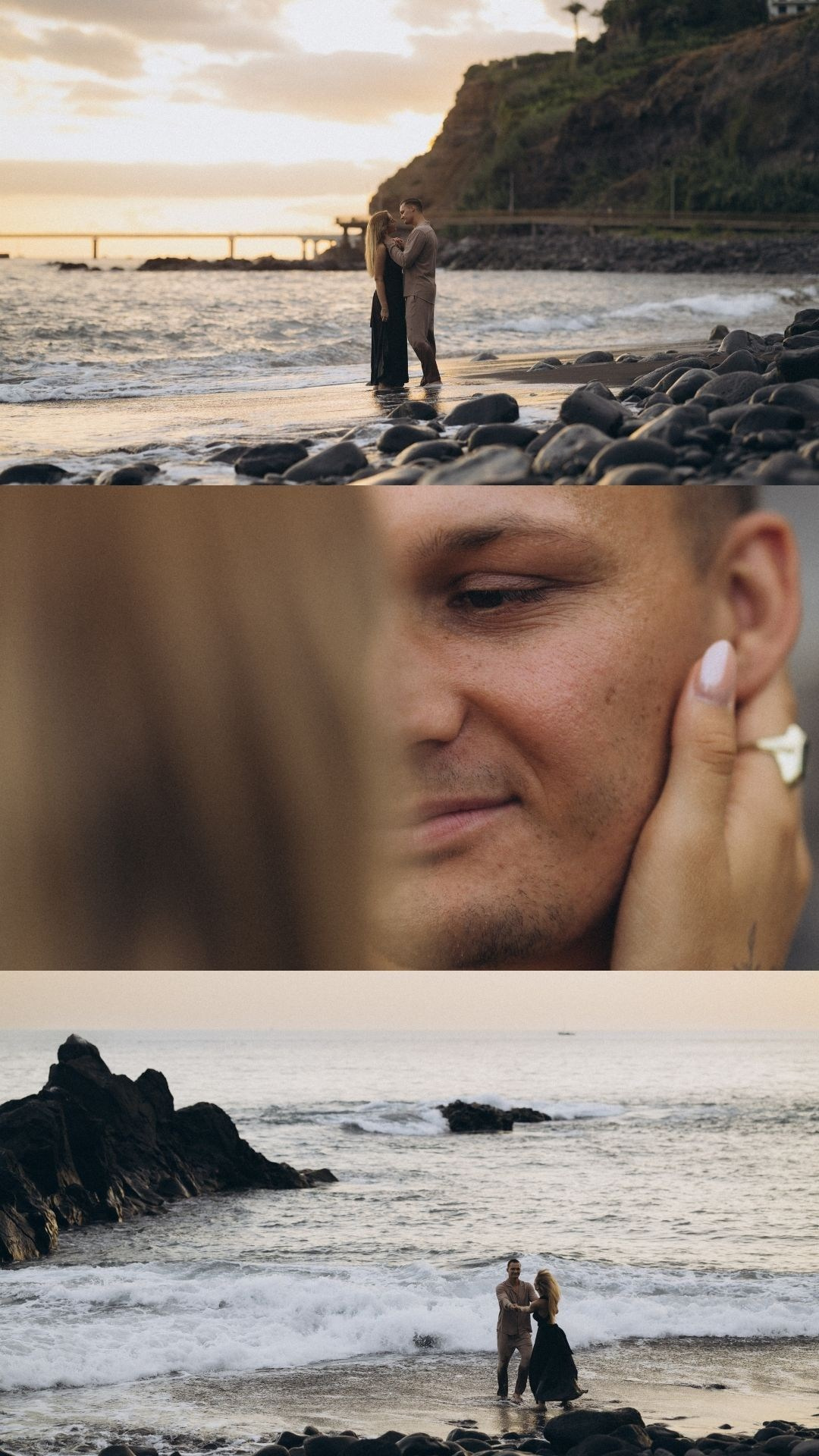Sunset Couple Photoshoot at Formosa Beach, Madeira. Fotógrafa na Madeira para casais, pedidos de casamento, elopements e casamentos íntimos | Tatiana