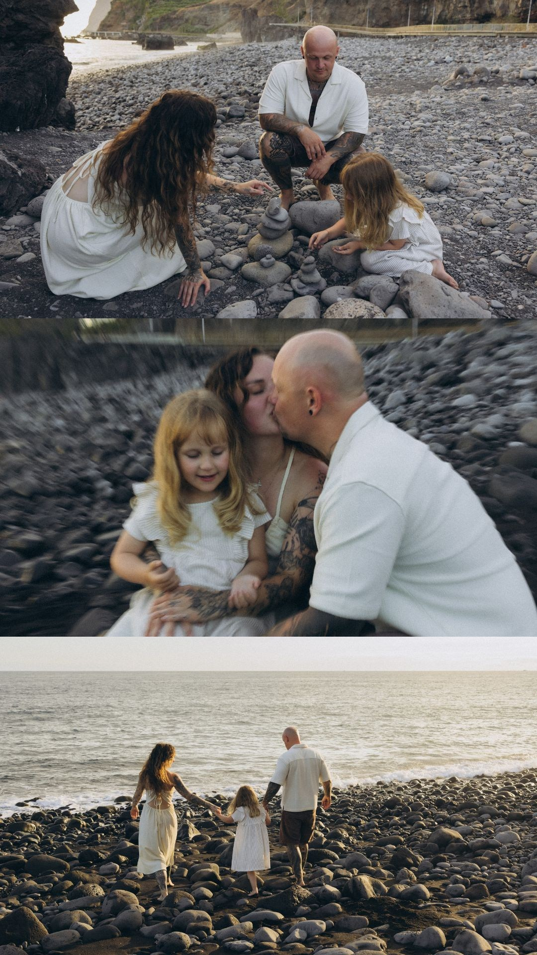 Family Photoshoot at Sunset on Formosa Beach, Madeira. Fotógrafa na Madeira para casais, pedidos de casamento, elopements e casamentos íntimos | Tatiana