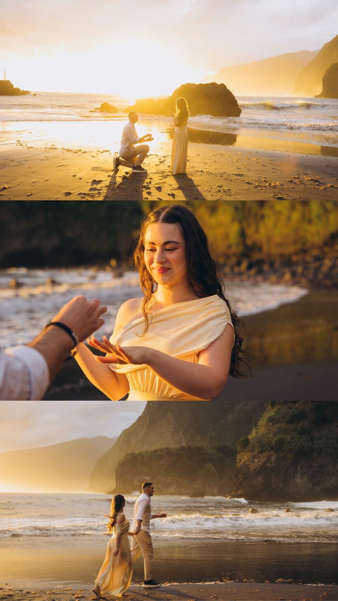 Secret proposal collage at Seixal Beach, Madeira.