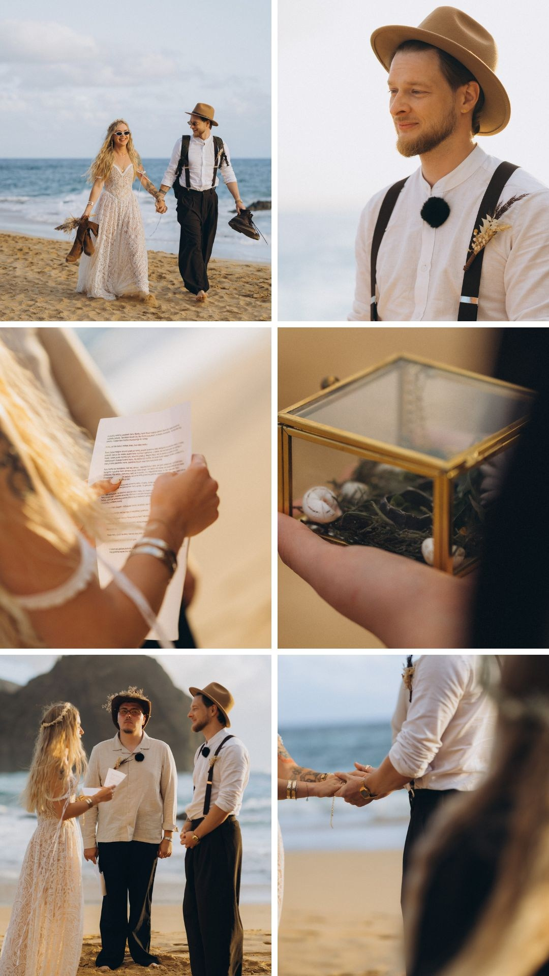 Intimate wedding photoshoot preview in Porto Santo, Madeira