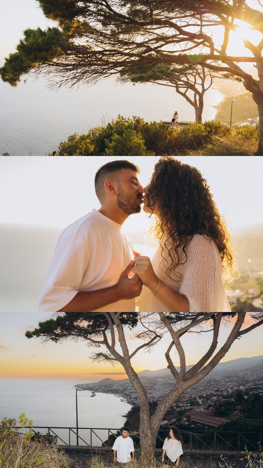 Cinematic proposal photography collage overlooking the Atlantic Ocean in Madeira.