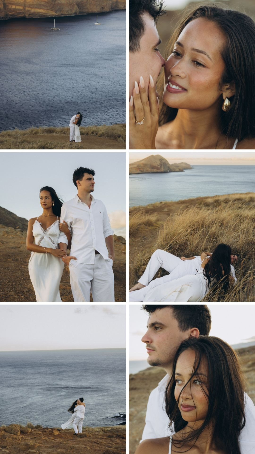 Collection of surprise proposal moments at Seixal Beach followed by an engagement session at São Lourenço.