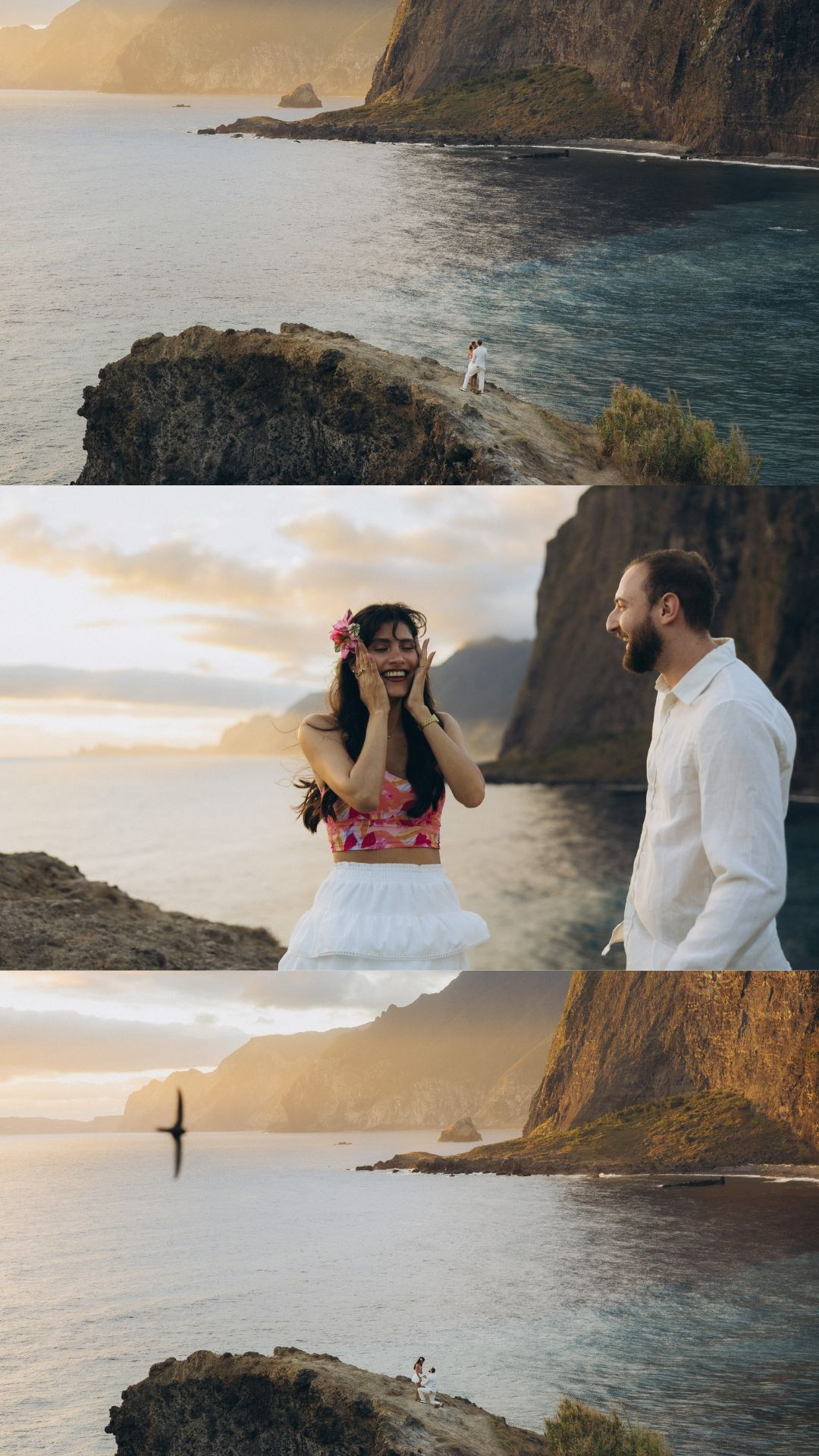 Secret proposal collage at Miradouro do Guindaste, Madeira.