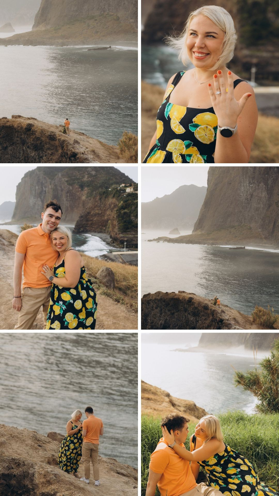 Romantic engagement highlights captured at Miradouro do Guindaste.