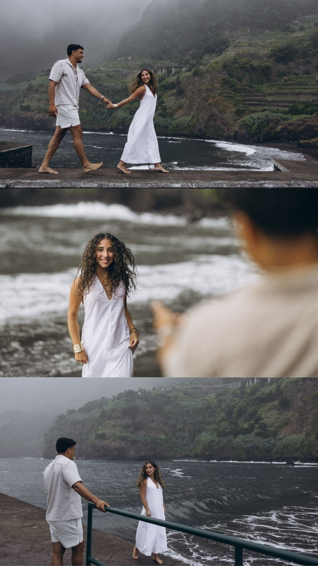 Rainy and Foggy Seixal Beach, Madeira. Fotógrafa na Madeira para casais, pedidos de casamento, elopements e casamentos íntimos | Tatiana