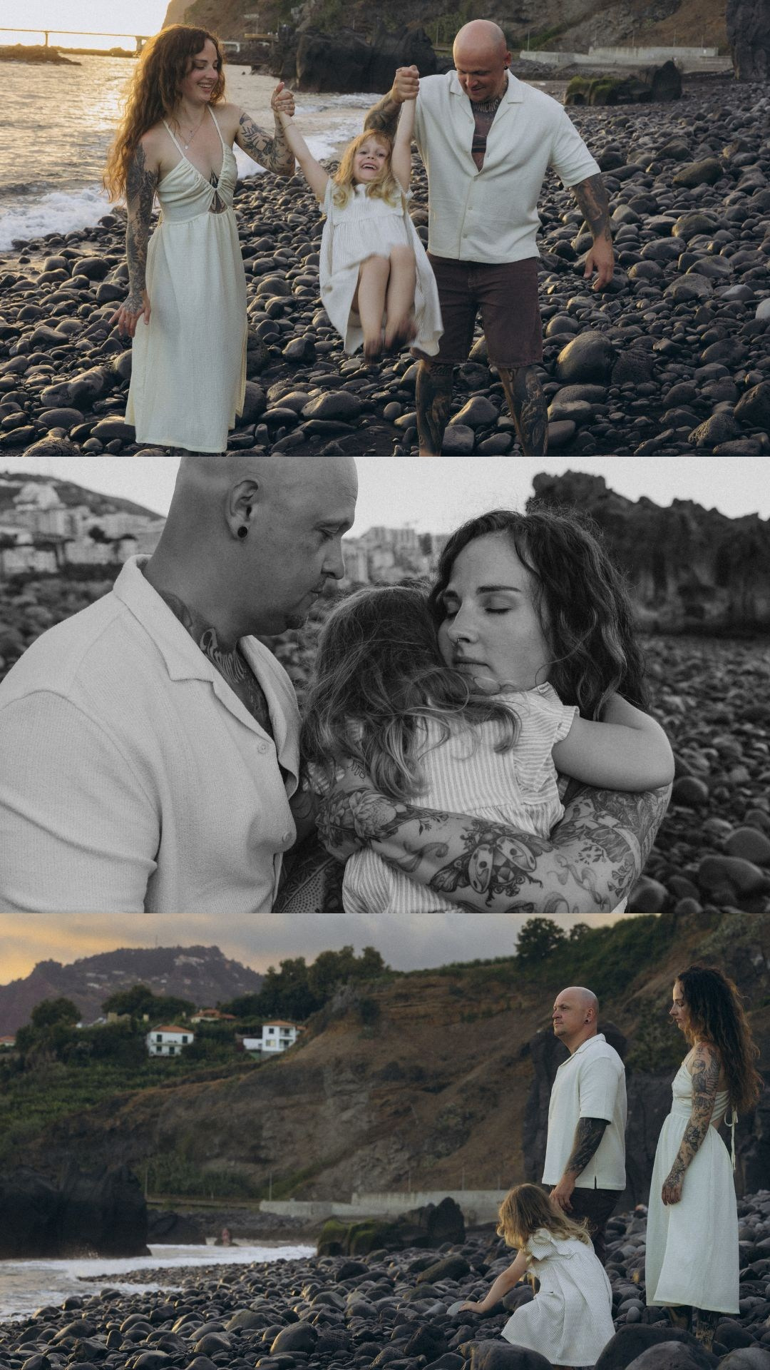Family Photoshoot at Sunset on Formosa Beach, Madeira. Fotógrafa na Madeira para casais, pedidos de casamento, elopements e casamentos íntimos | Tatiana