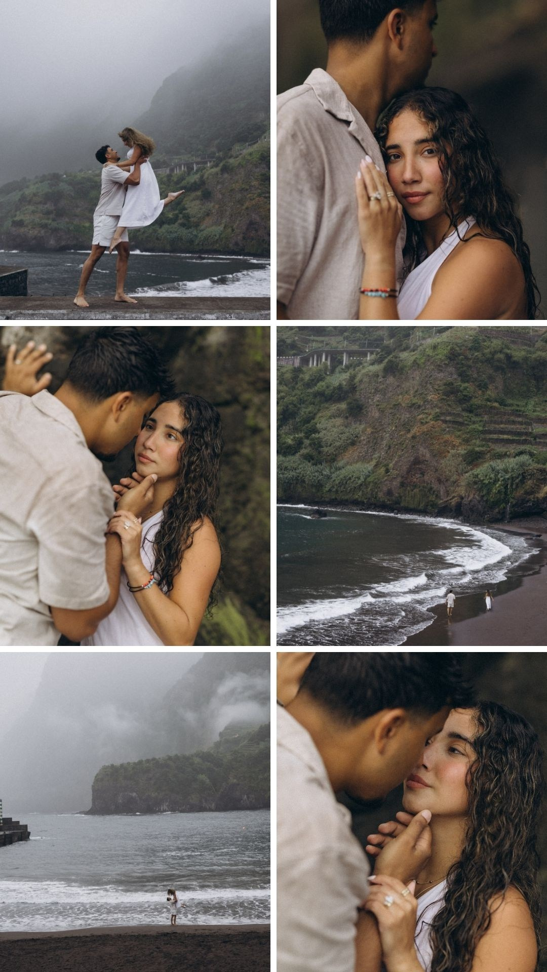 Rainy and Foggy Seixal Beach, Madeira. Fotógrafa na Madeira para casais, pedidos de casamento, elopements e casamentos íntimos | Tatiana