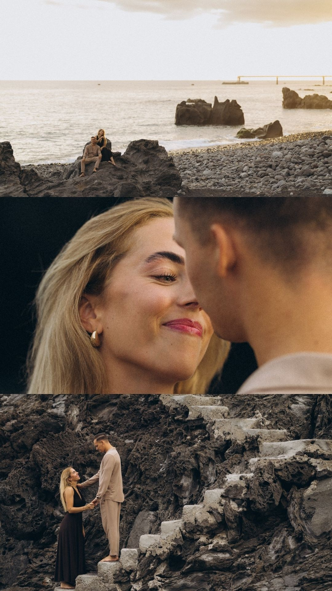 Sunset Couple Photoshoot at Formosa Beach, Madeira. Fotógrafa na Madeira para casais, pedidos de casamento, elopements e casamentos íntimos | Tatiana
