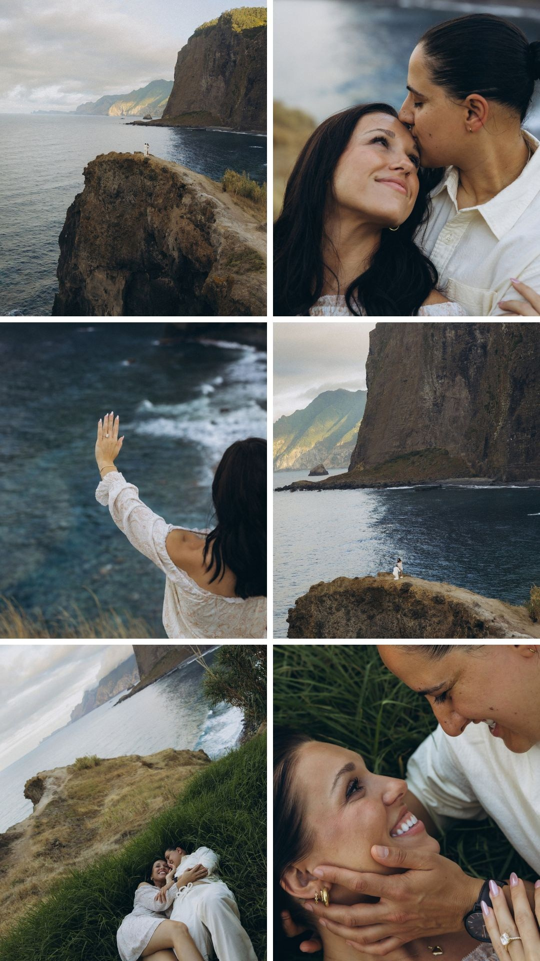Cinematic proposal photography collage at Miradouro do Guindaste, Madeira.