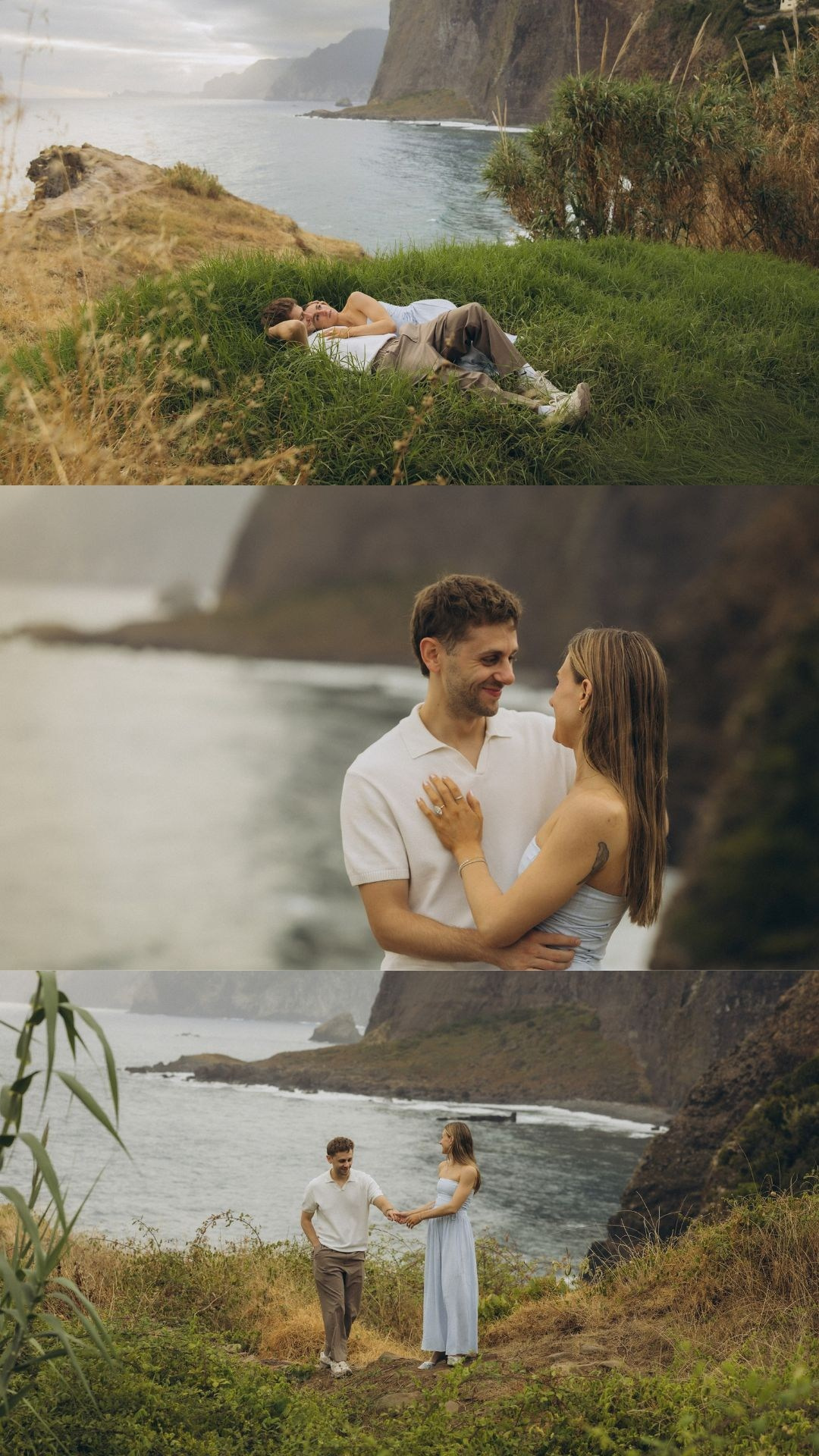 Romantic engagement highlights captured at Miradouro do Guindaste.