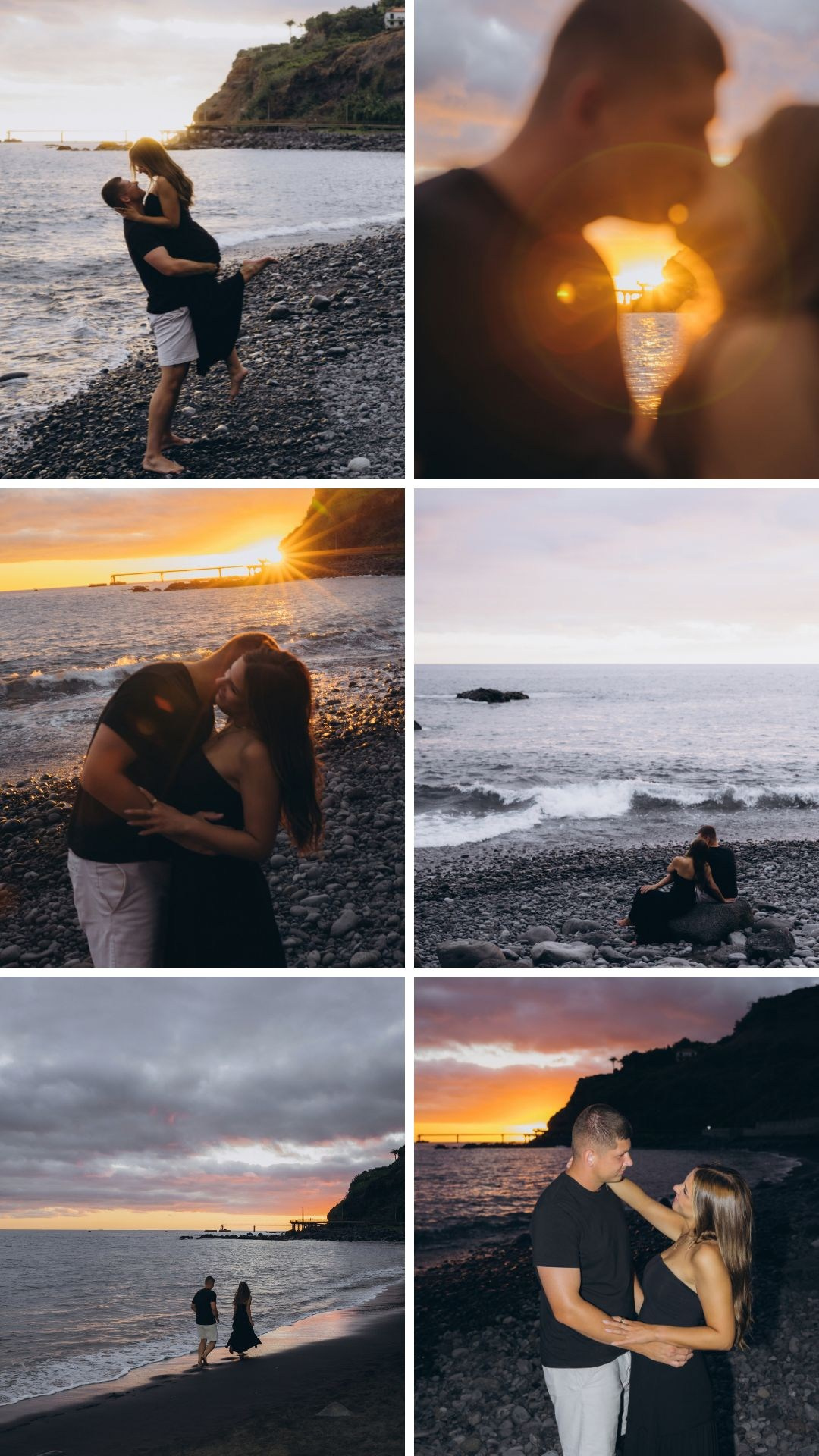 Romantic sunset couple photography highlights from Formosa Beach.