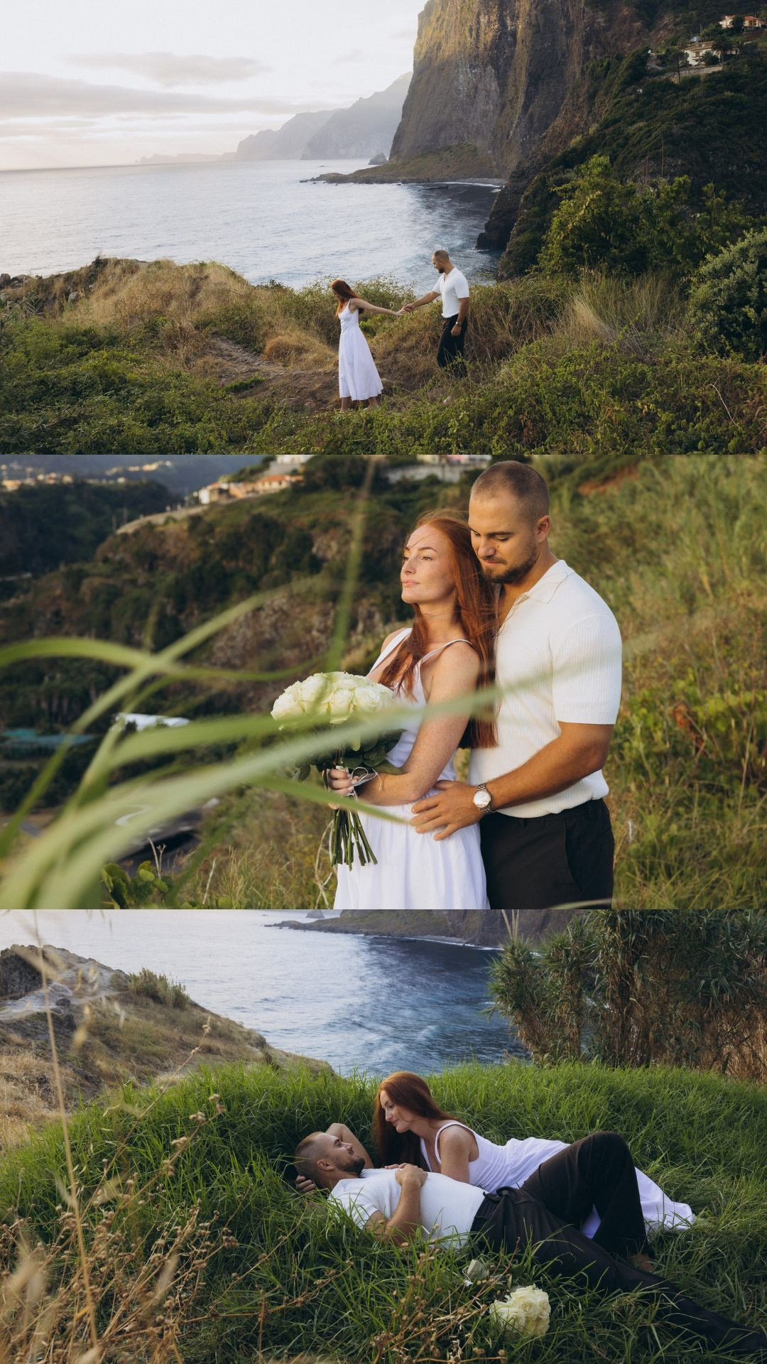 Romantic marriage proposal at Miradouro do Guindaste, Madeira
