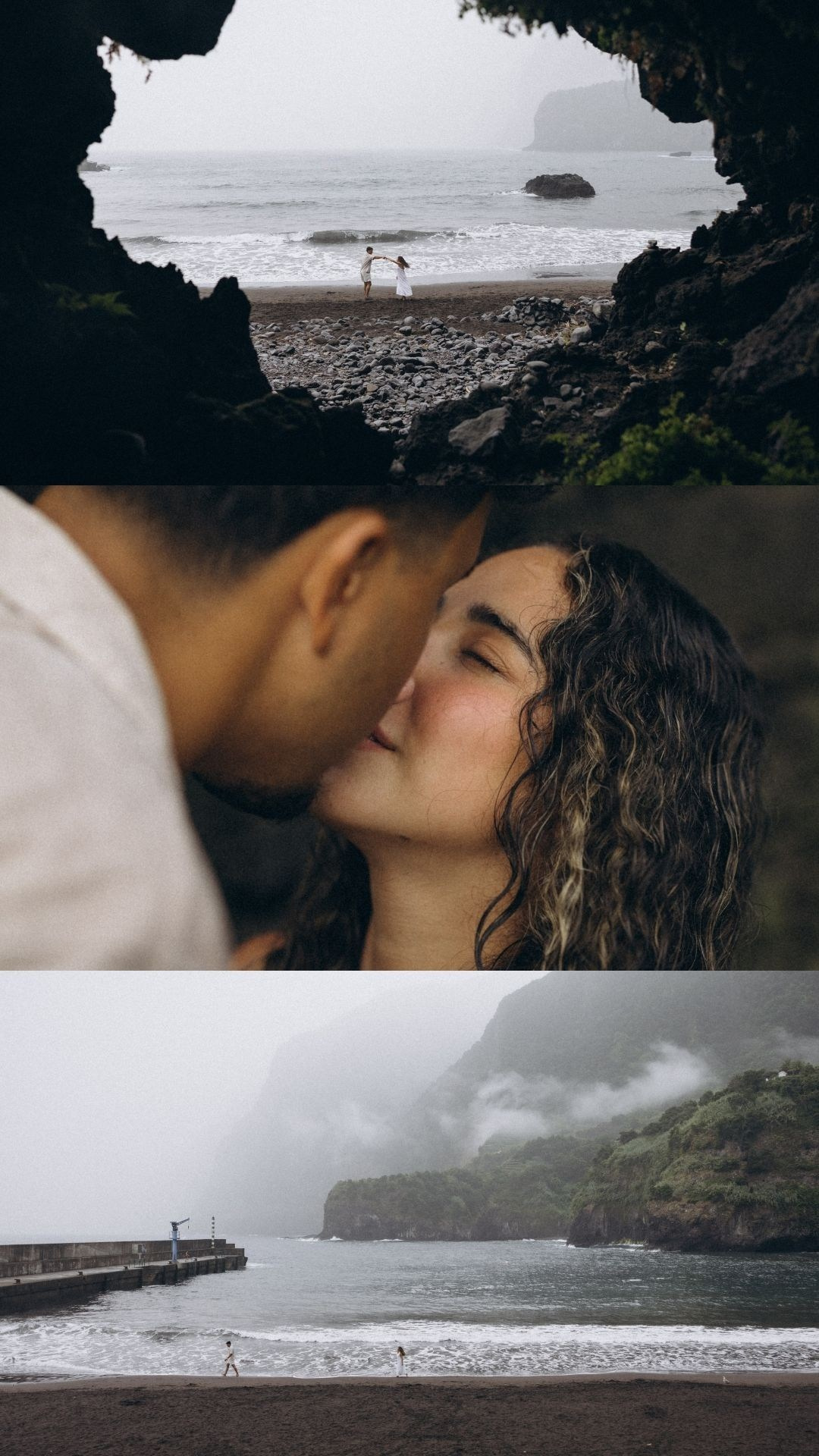Rainy and Foggy Seixal Beach, Madeira. Fotógrafa na Madeira para casais, pedidos de casamento, elopements e casamentos íntimos | Tatiana