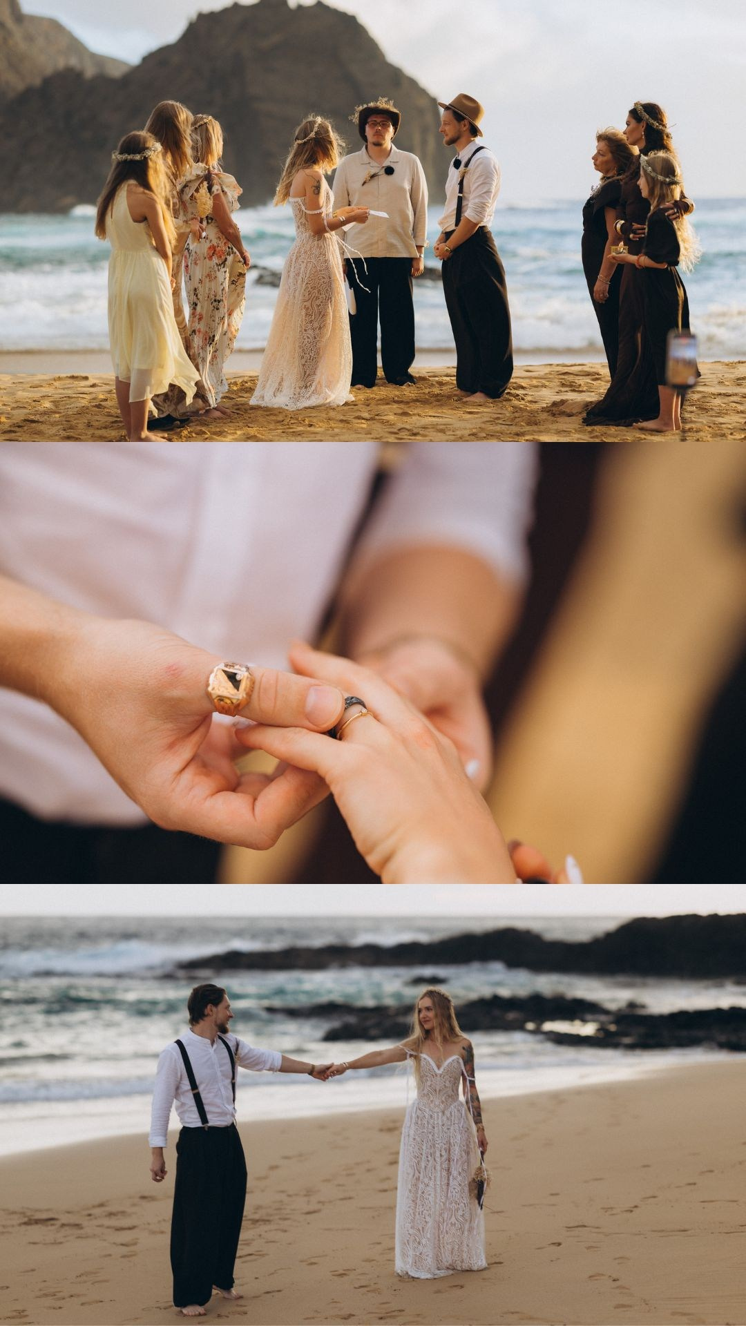 A glimpse into the intimate wedding photography experience on Porto Santo island.