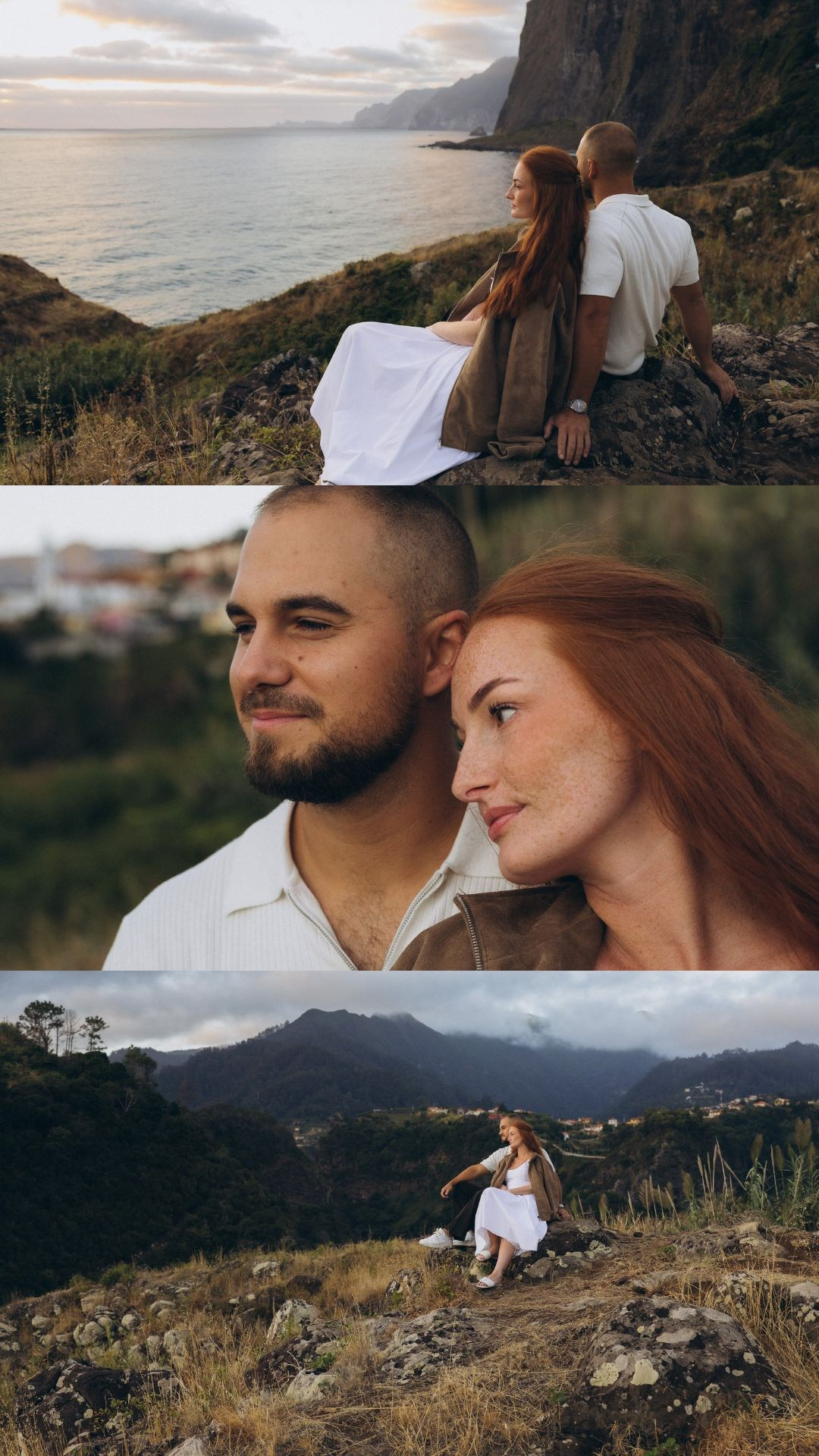 Secret proposal at Miradouro do Guindaste, Madeira overlooking the Atlantic Ocean