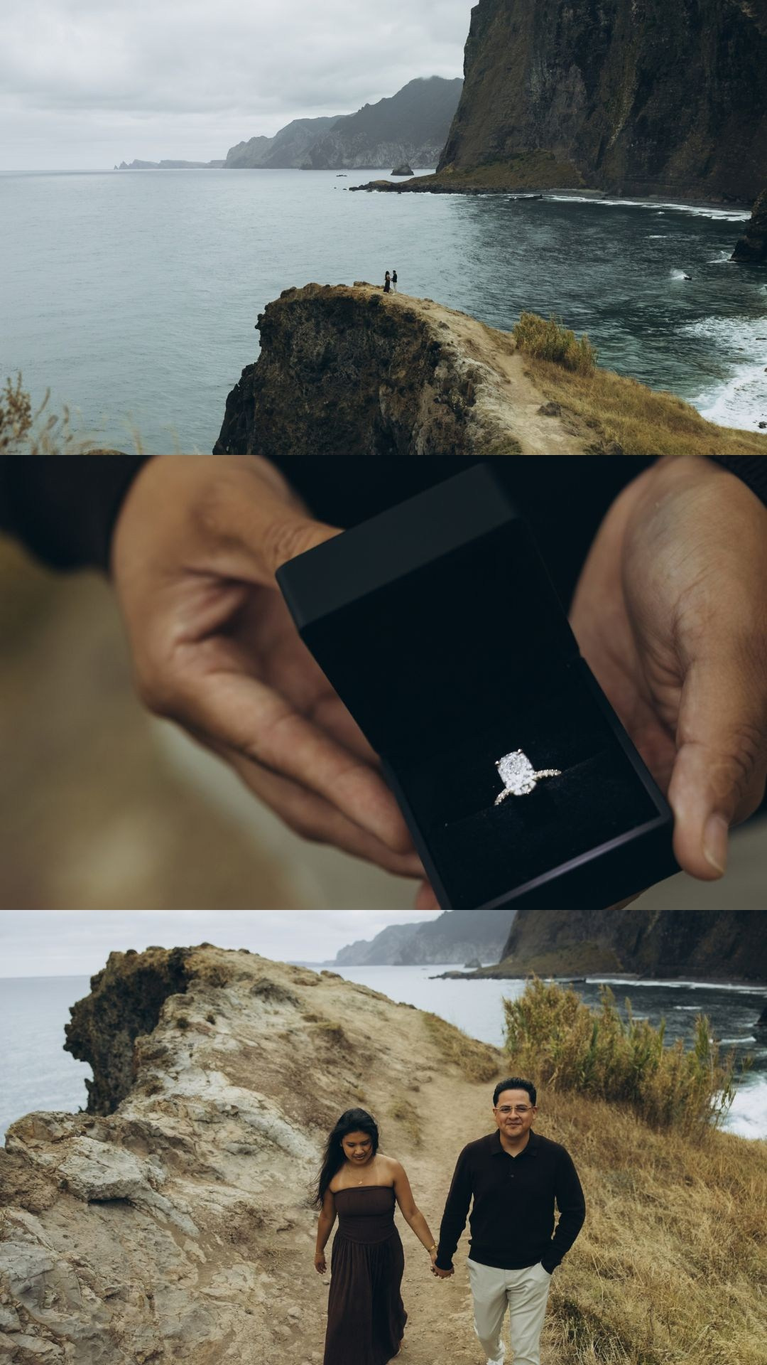 Secret proposal collage at Miradouro do Guindaste, Madeira.