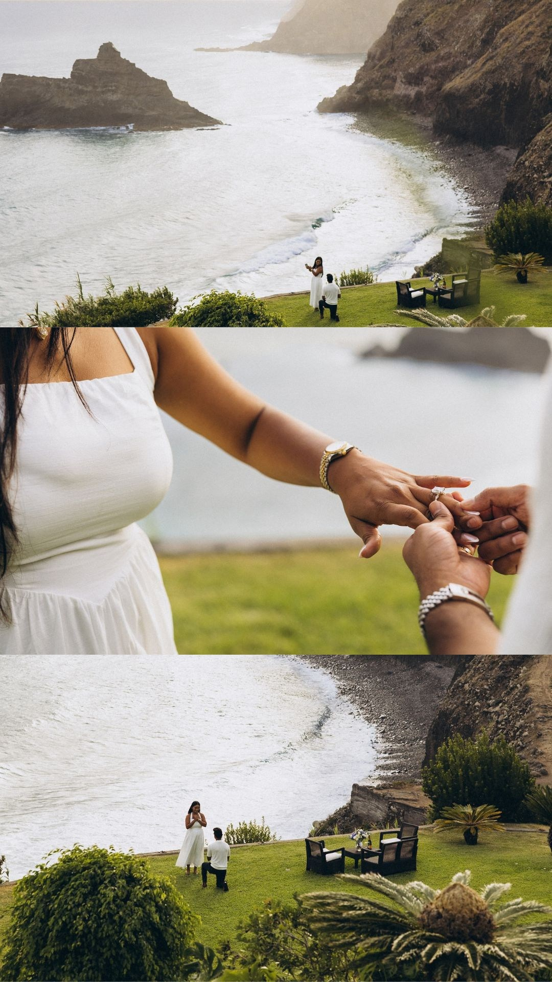 Collection of surprise proposal moments at São Cristóvão followed by an engagement session at Seixal Beach