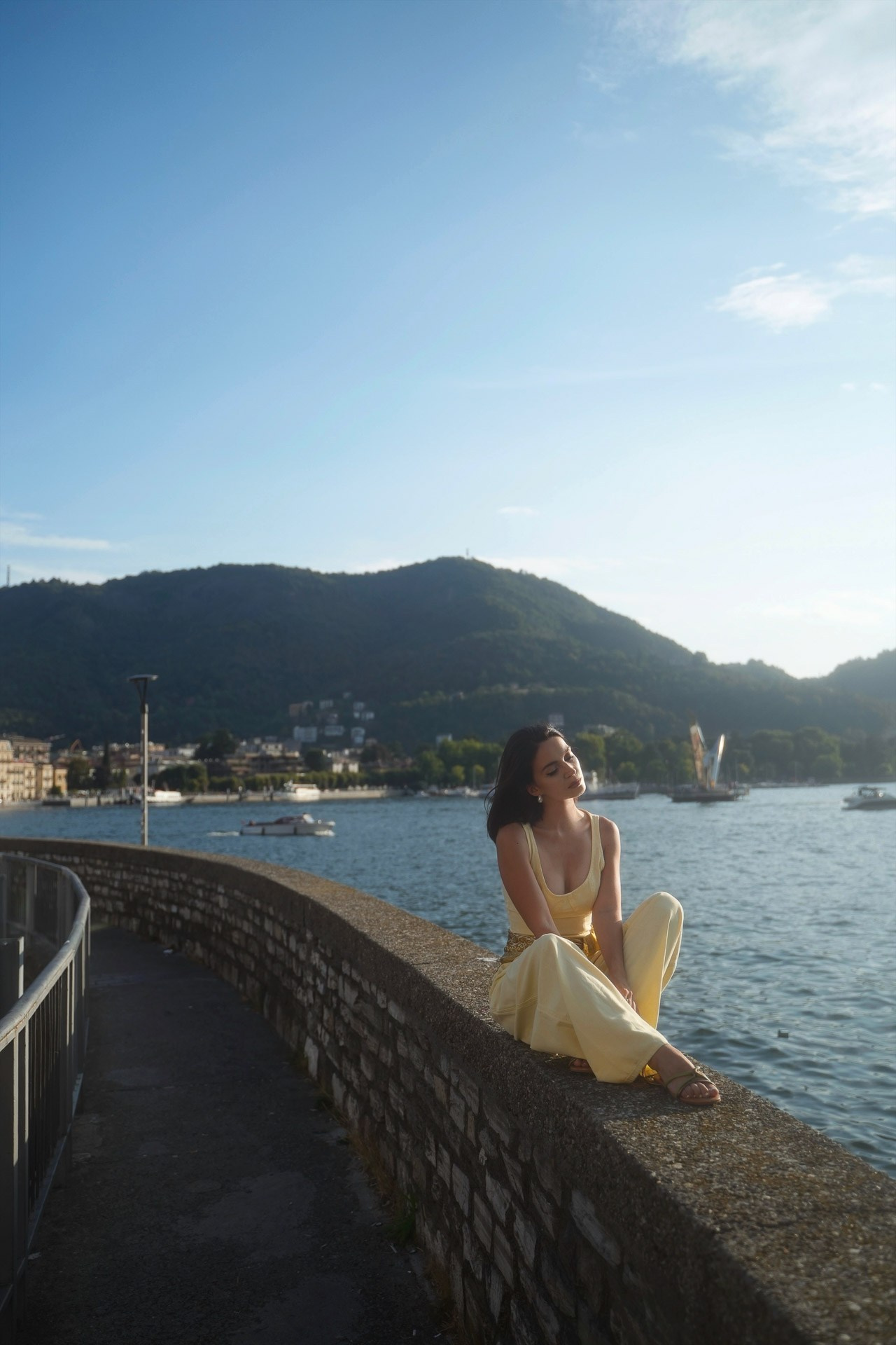 Female portrait on the waterfront at Lake Como