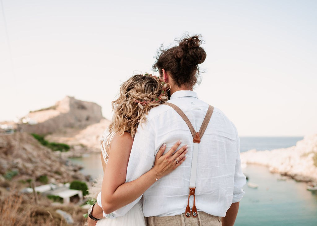 Tom und Denise 25.7.2023. Heiraten auf Rhodos | Deutschsprachige Hochzeitsplanerin Griechenland