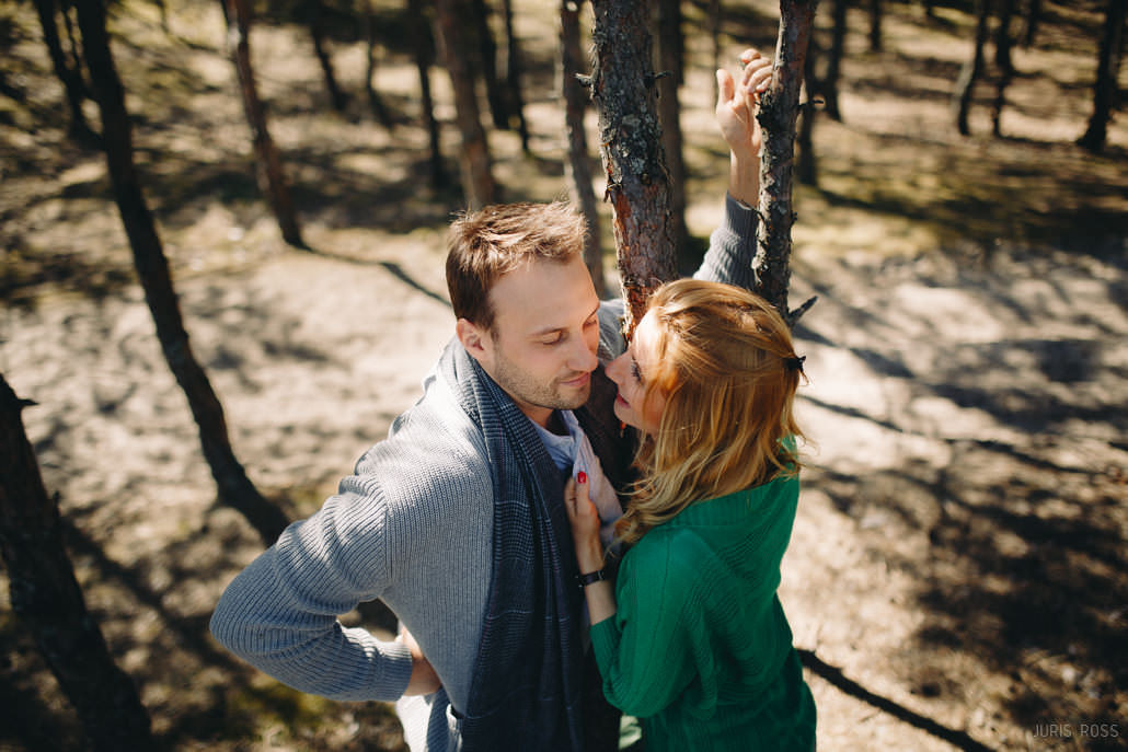 Pāra fotosesija karjerā pavasara agrumā