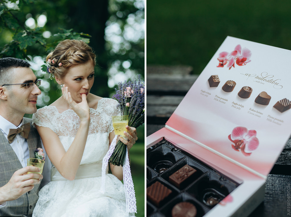 Eko kāzas jūras krastā ar mācītāju, solījumu došana un mielastu dabā