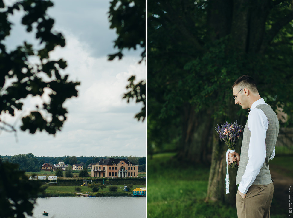 Eko kāzas jūras krastā ar mācītāju, solījumu došana un mielastu dabā