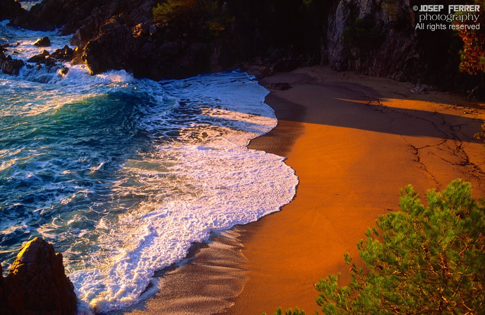 Beach at sunrise, Costa Brava, Catalunya