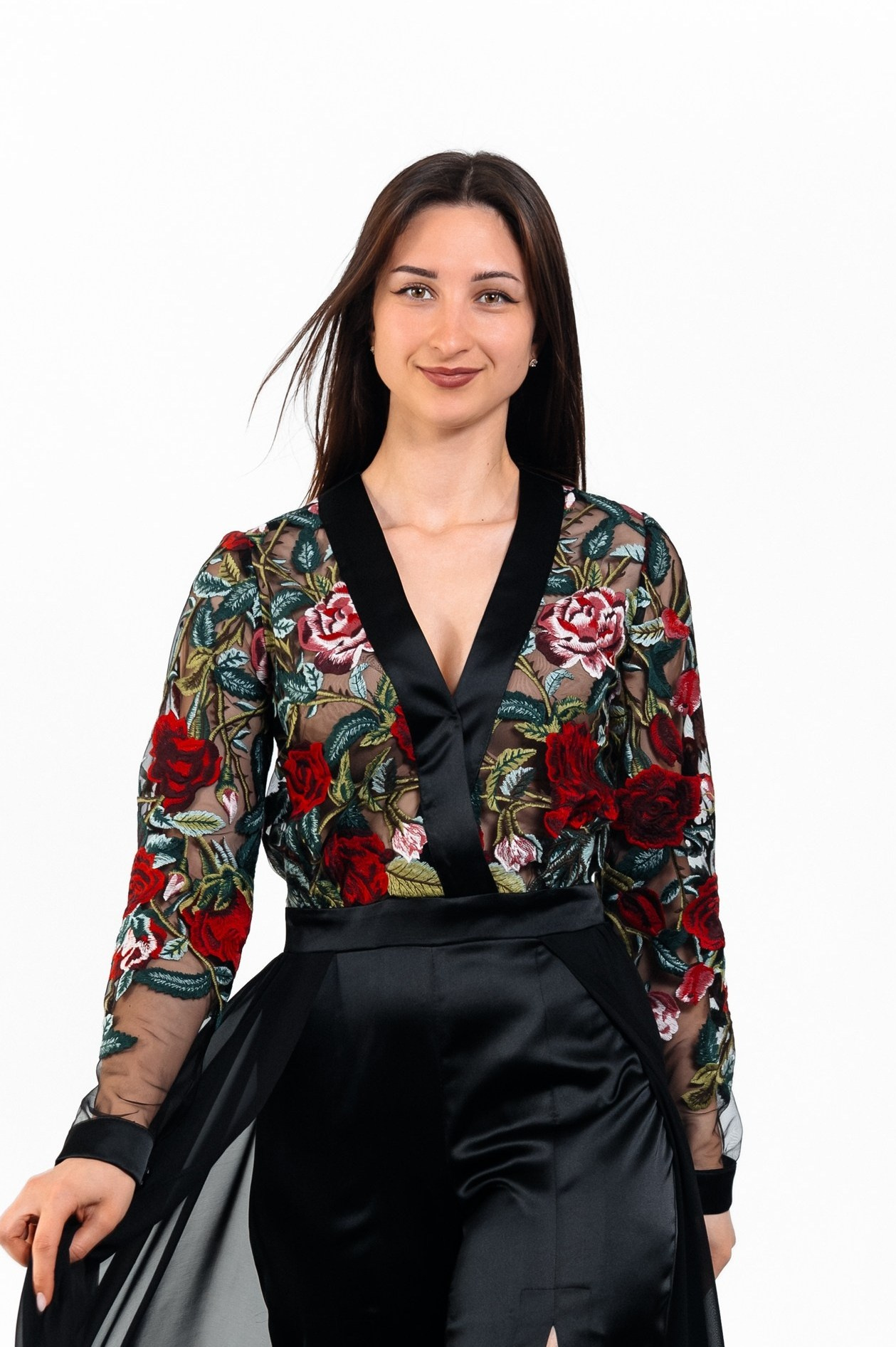 Salopetă din broderie