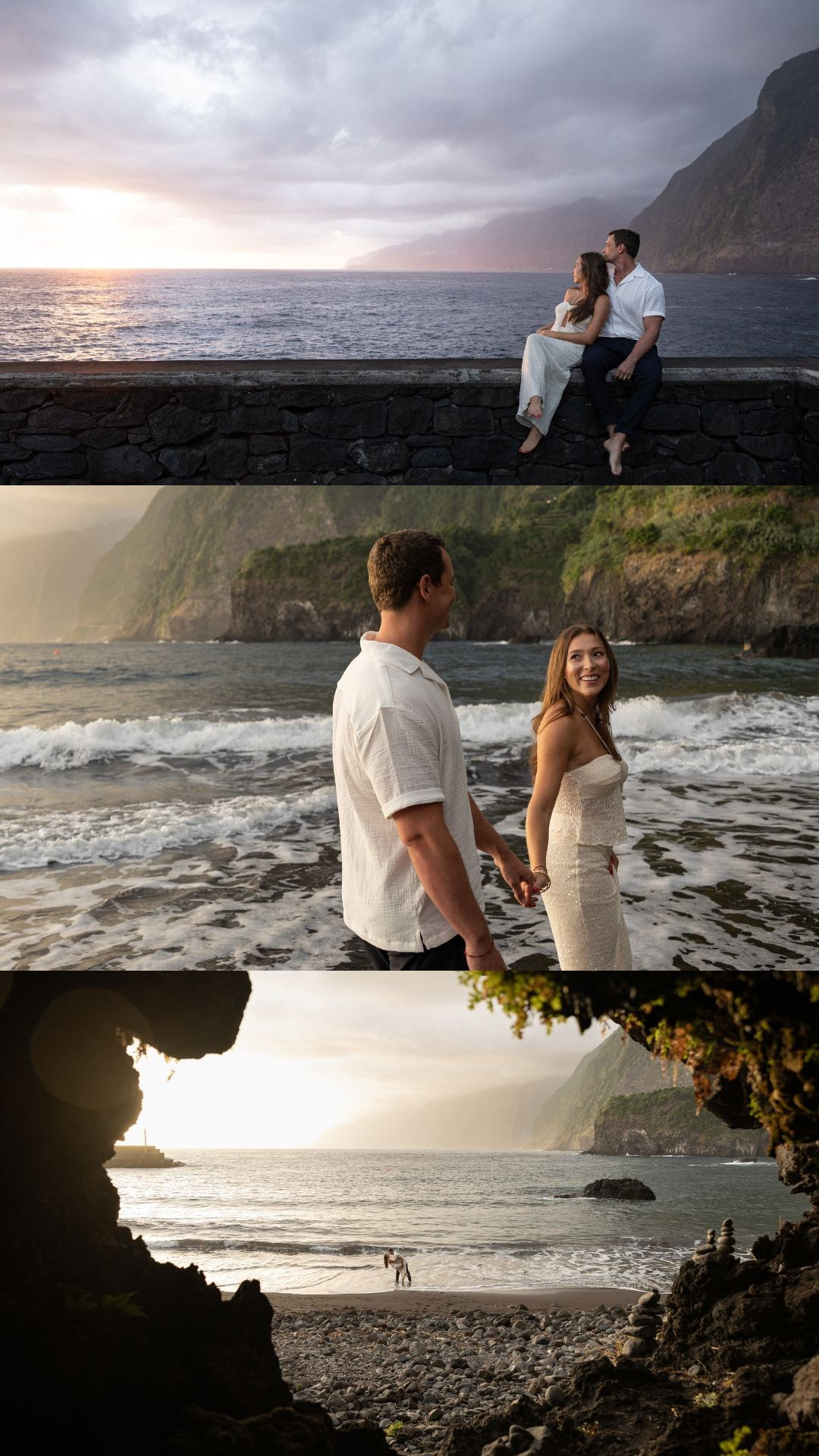 Couple Photoshoot at Seixal Beach, Madeira | Romantic Beach Photography. Fotógrafa na Madeira para casais, pedidos de casamento, elopements e casamentos íntimos | Tatiana