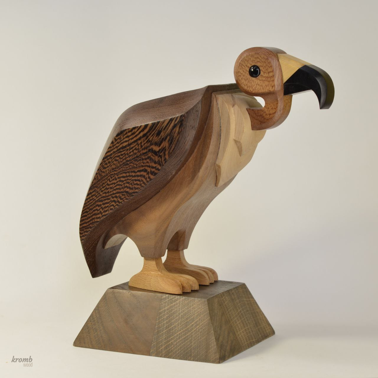 Vulture. Wood carving. Unique decorative sculptures for interior