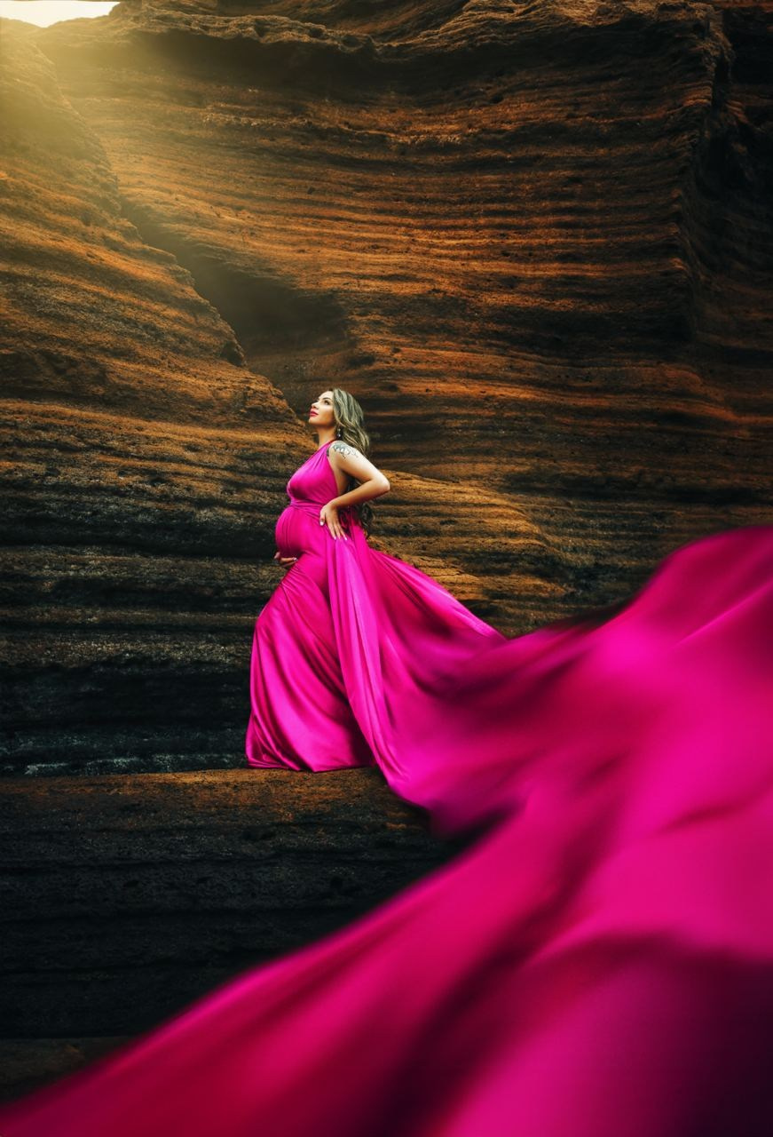 Фотосессия беременности на Тенерифе — съёмка для будущих мам. Таня Боннет | Профессиональный фотограф на Тенерифе — Летящие платья