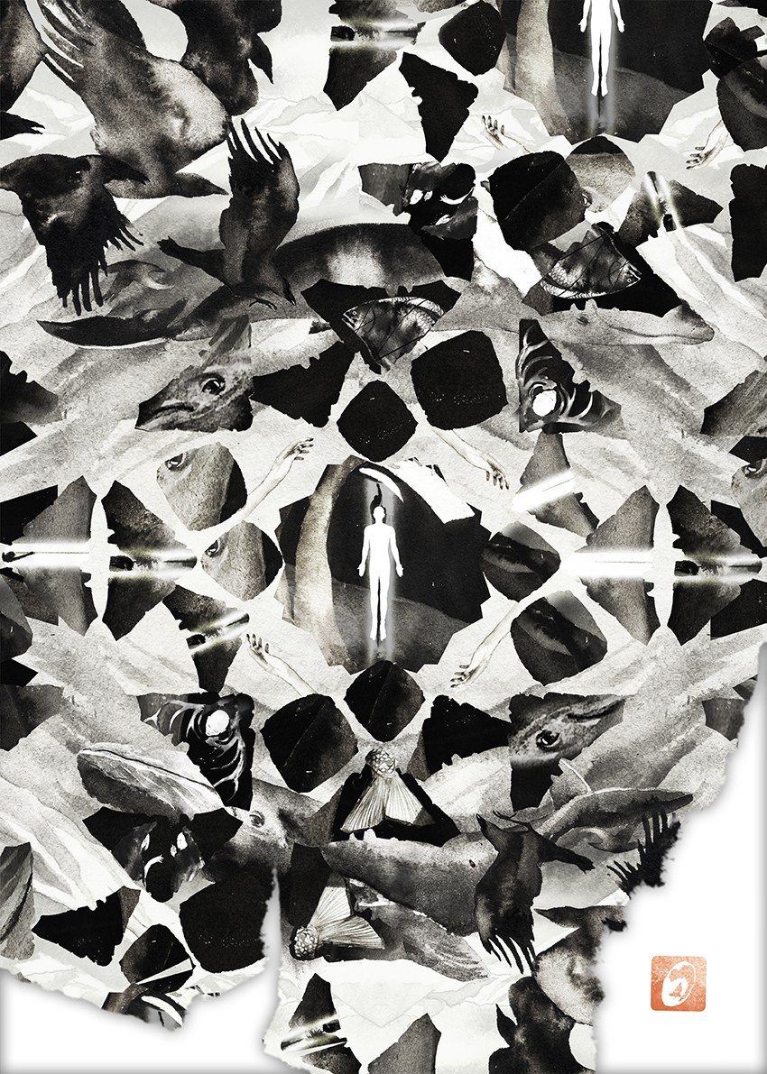 Iliustration for book by Wawrzyniec Jan Dąbrowski “Alchemia Czarnych Lodowców”. Artist, photographer, graphic designer, dreamer