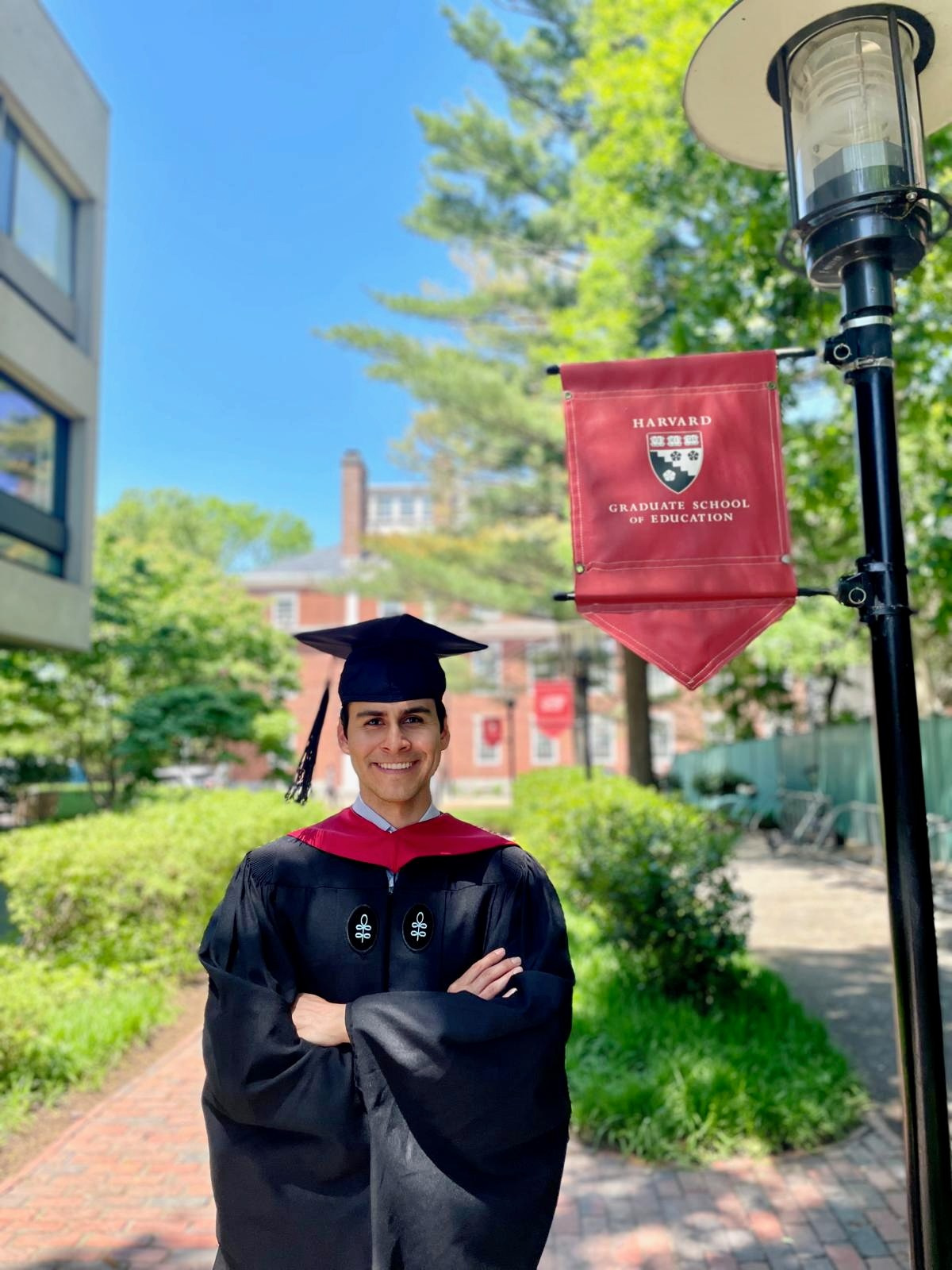 Masters graduation with Zeke. Kelly Sang, graduation and portrait photographer in Boston