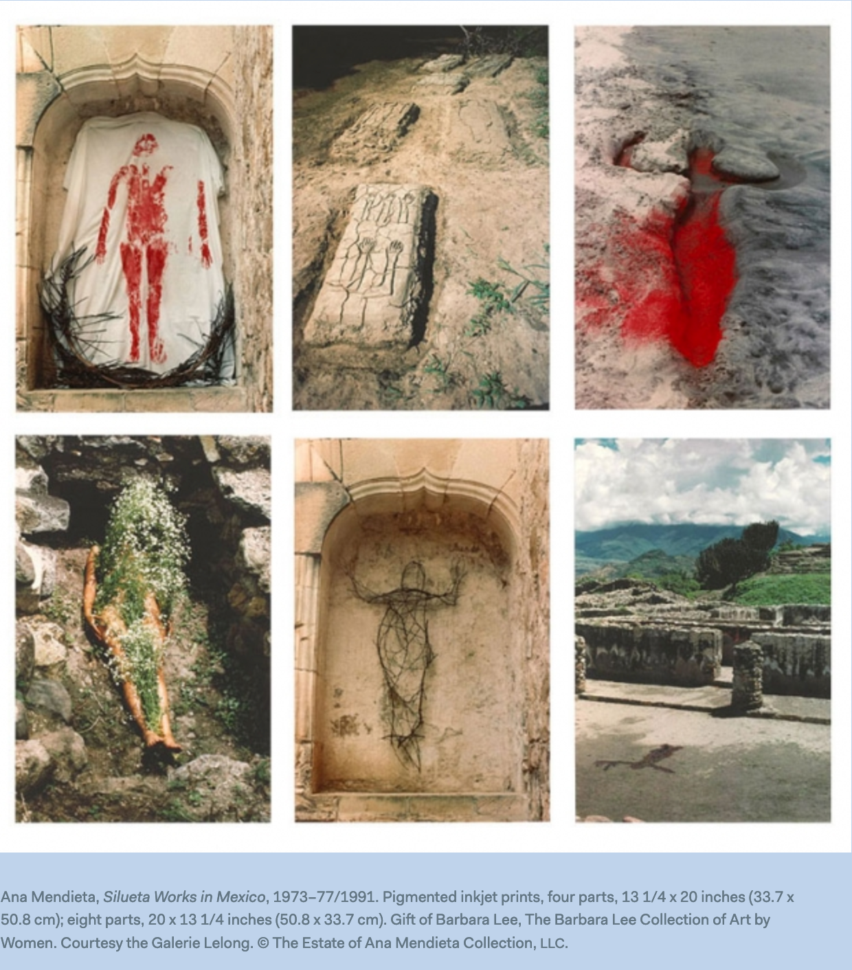 Ana Mendieta — Silueta Series (1973–1980)